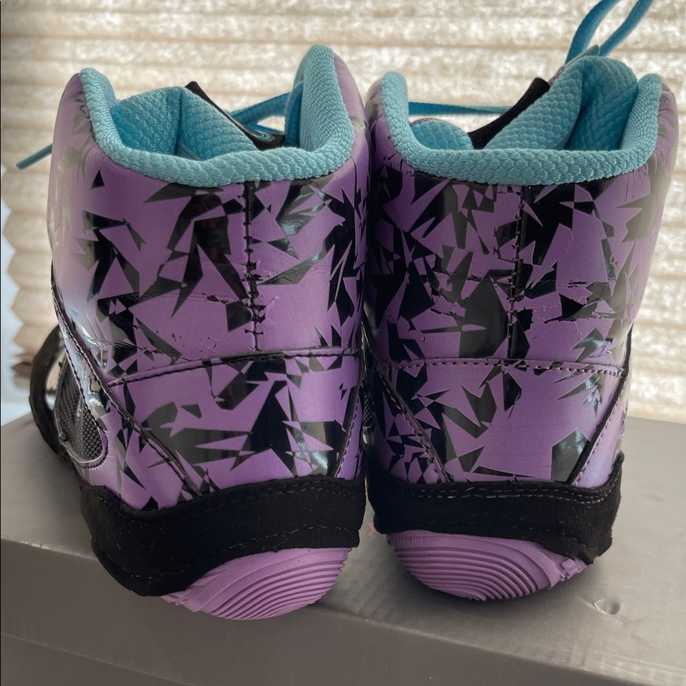 Vibrant Purple and Black Women's Wrestling Athletic Shoes by Yes! Athletics - Picture 8 of 13
